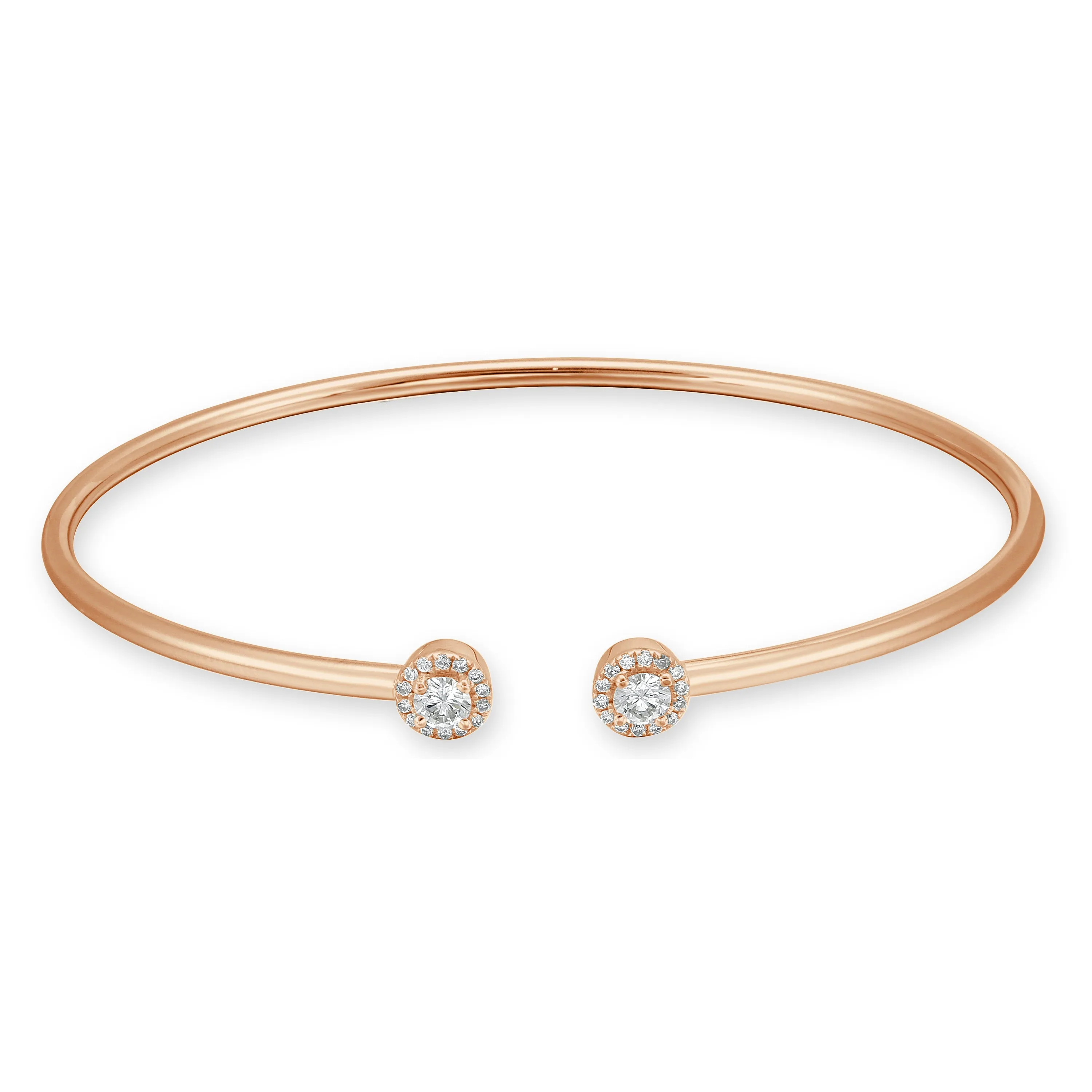 14k Gold & Diamond Flexible Bangle - 0.29ct