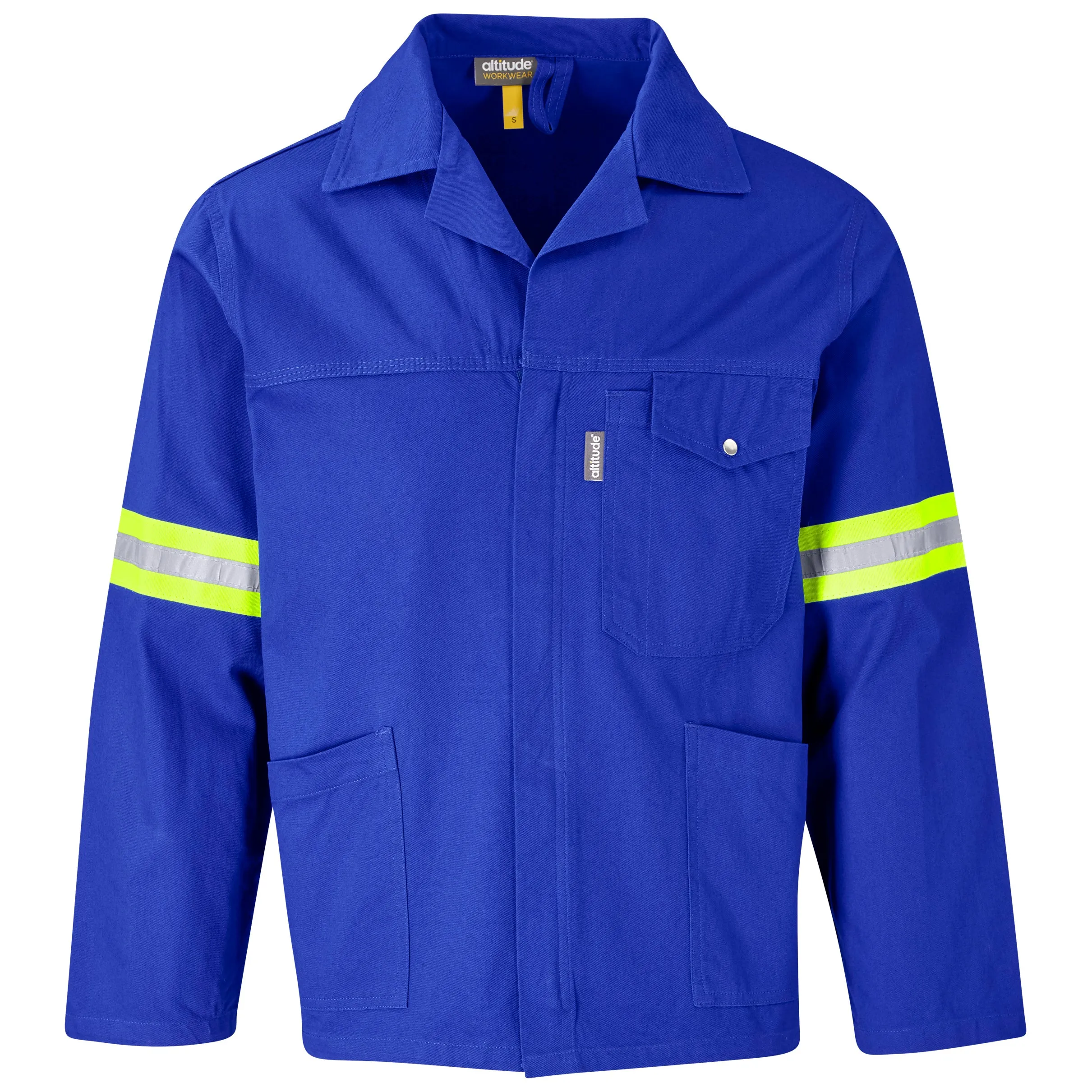 Artisan Premium 100% Cotton Jacket - Reflective Arms - Yellow Tape (ALT-11141)