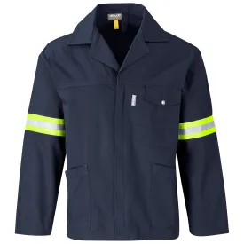 Artisan Premium 100% Cotton Jacket - Reflective Arms - Yellow Tape (ALT-11141)