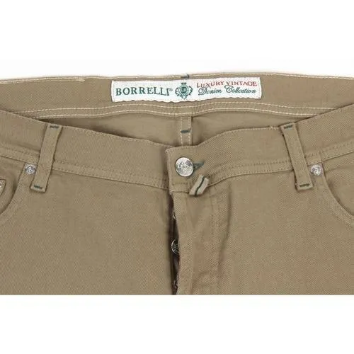 Beige 30 EUR - INT. S Luigi Borrelli Mens Trousers 340 PX 74