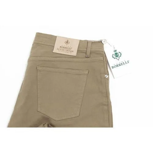 Beige 30 EUR - INT. S Luigi Borrelli Mens Trousers 340 PX 74