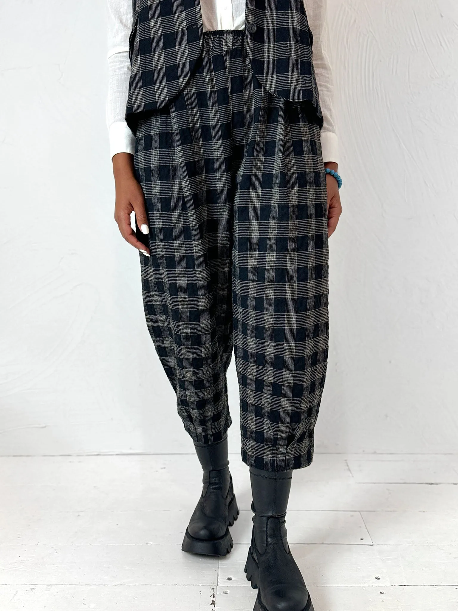 Bianco S Glen Check Trousers