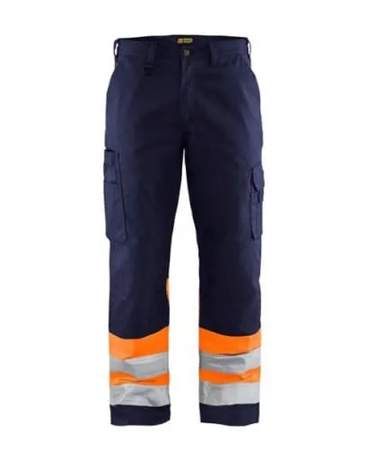 Blaklader 1564 High Visibility Work Trousers with Knee Pads - Class 1