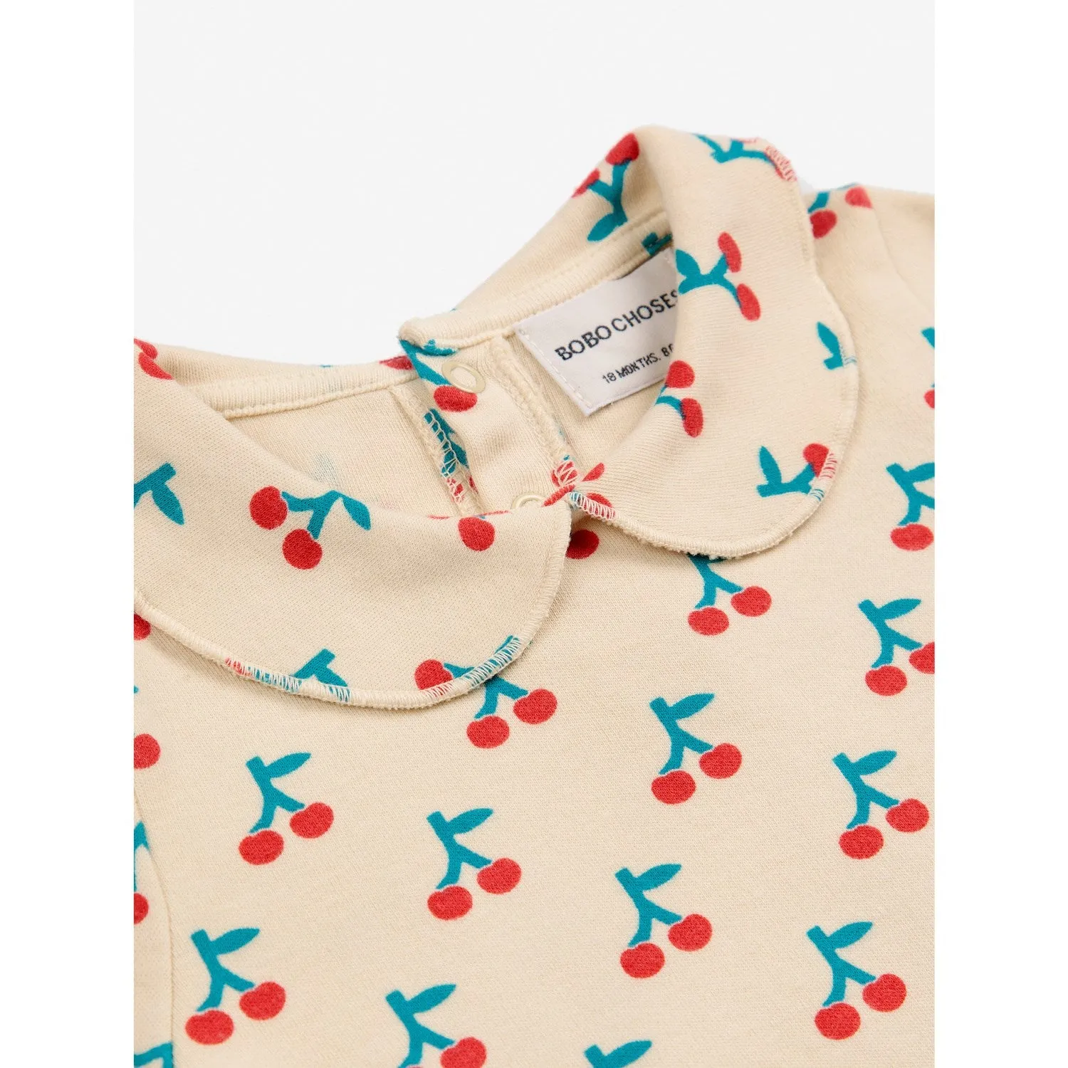 Bobo Choses White Cherry All Over Collar Shirt