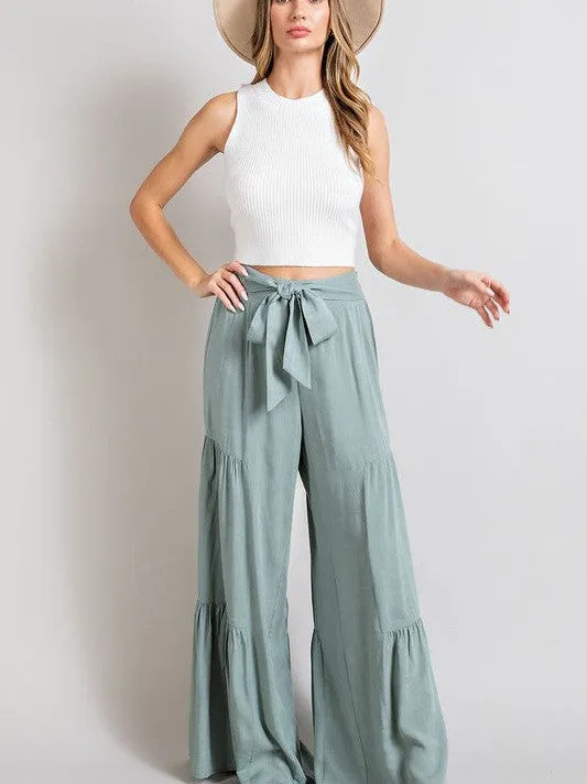 Boho Babe Tiered Wide Leg Pants