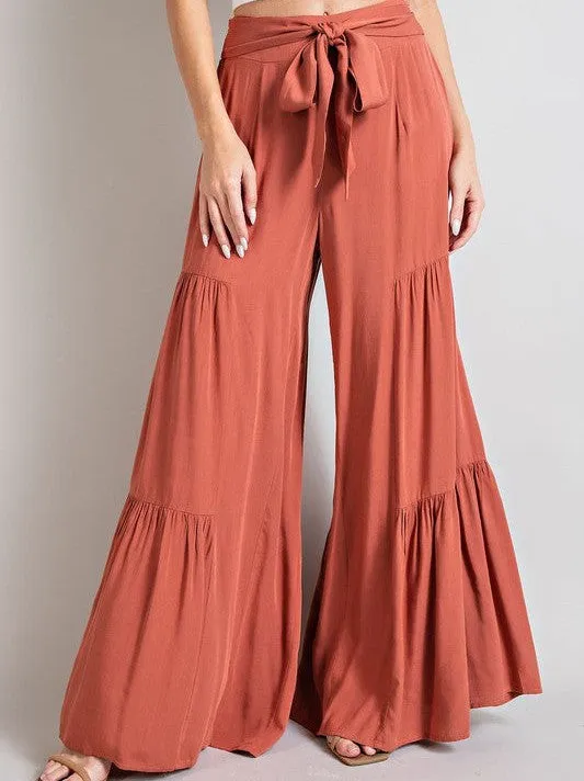 Boho Babe Tiered Wide Leg Pants