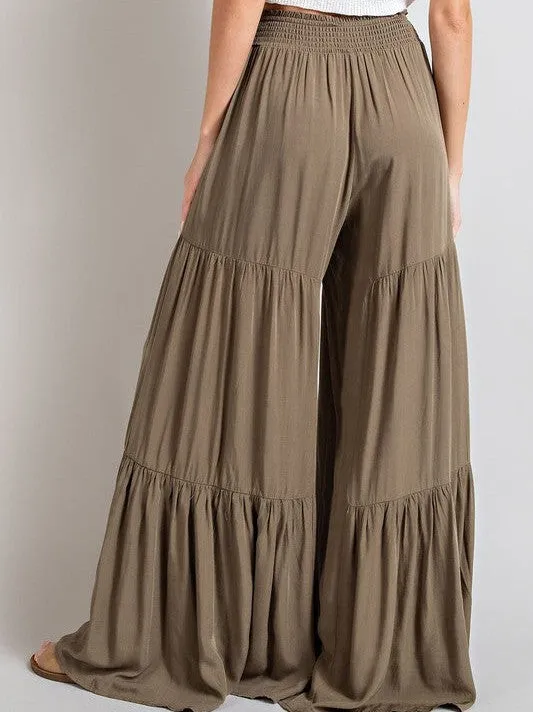 Boho Babe Tiered Wide Leg Pants