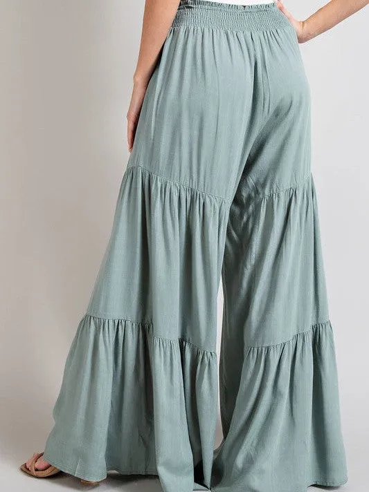 Boho Babe Tiered Wide Leg Pants