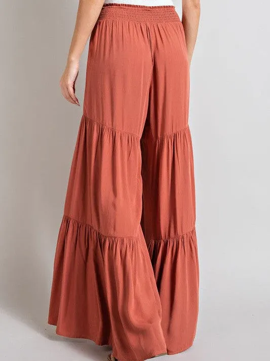 Boho Babe Tiered Wide Leg Pants