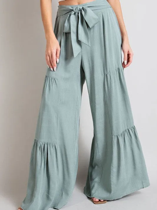 Boho Babe Tiered Wide Leg Pants