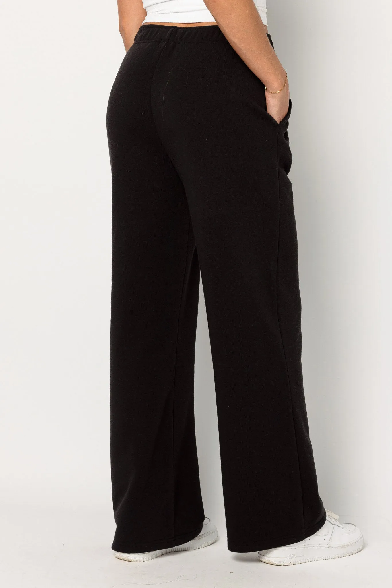 Brooklyn Embroidered Wide Leg Sweatpant