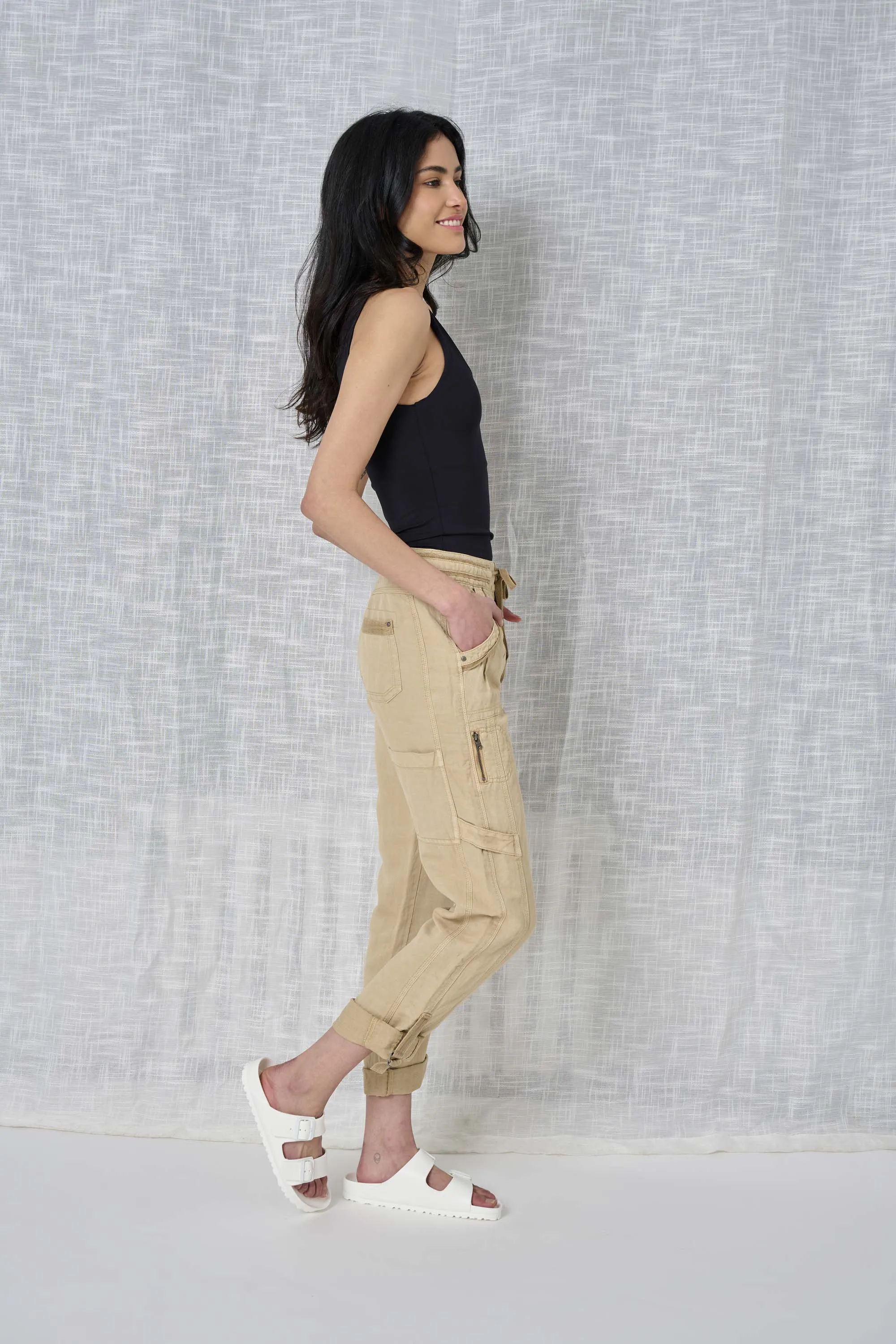 Brooklyn Solid Linen Pant