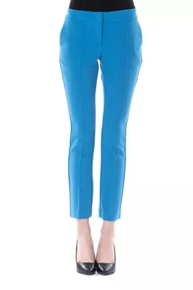 BYBLOS Light Blue Polyester Women Pant