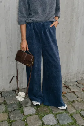 Capucine velvet pants navy