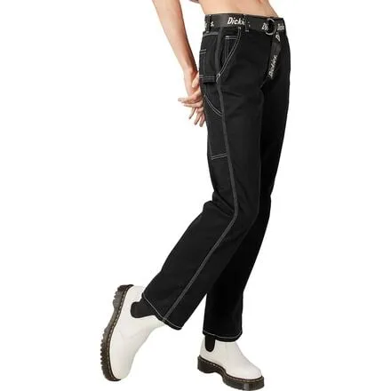 Carpenter High Waist Pants   Belt Women's Dickies, Black