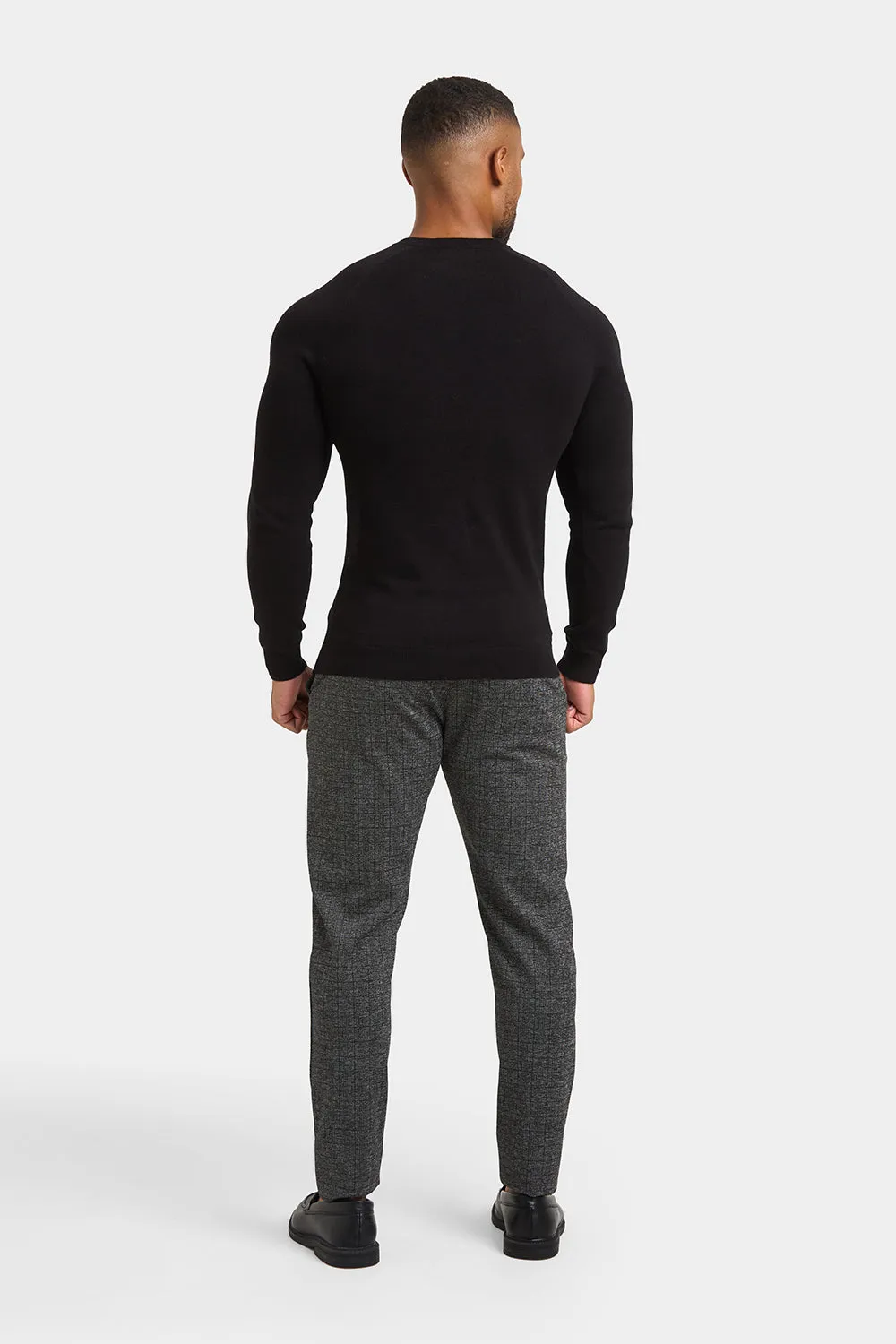 Check Trousers in Black/Grey