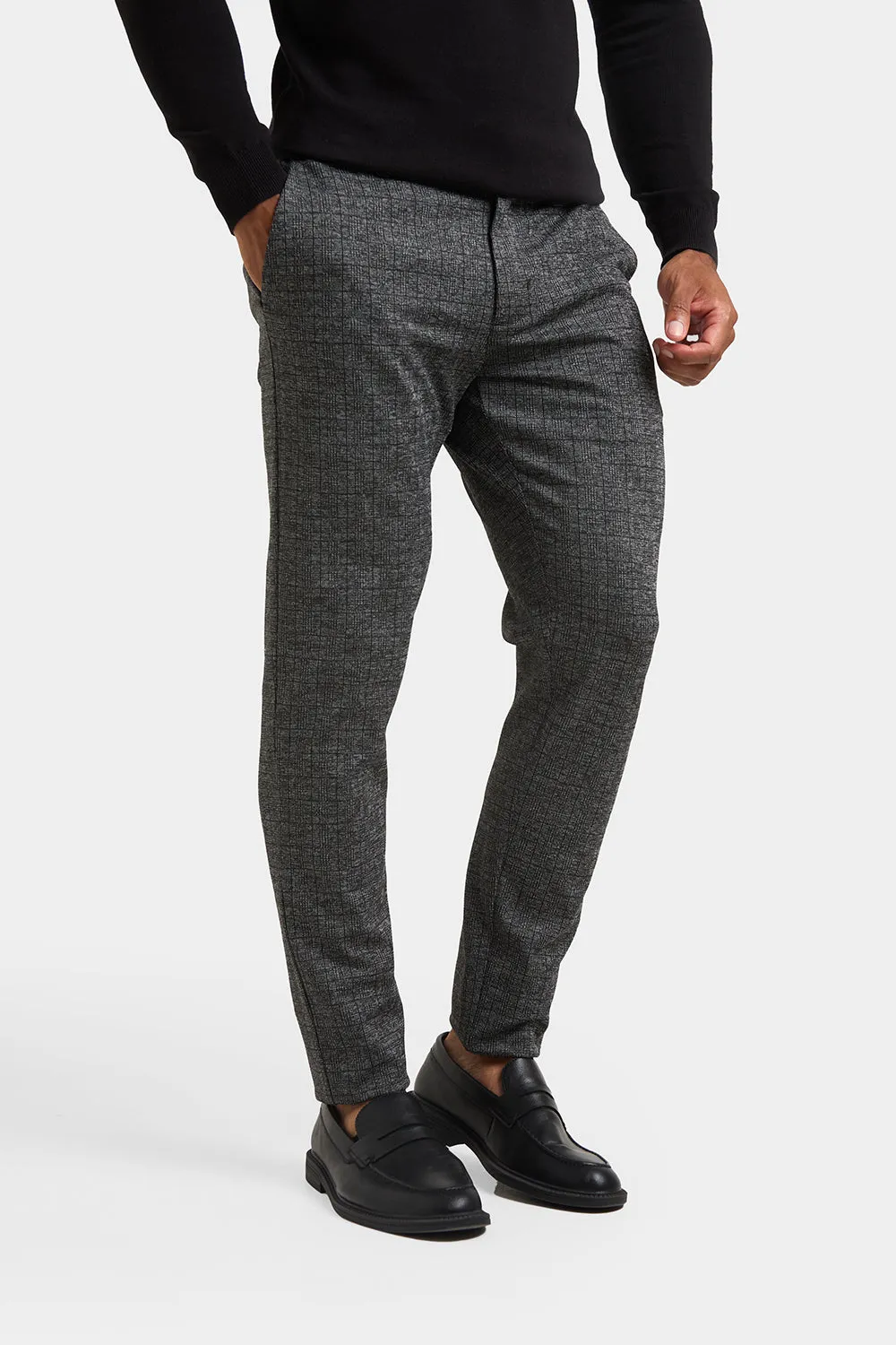 Check Trousers in Black/Grey