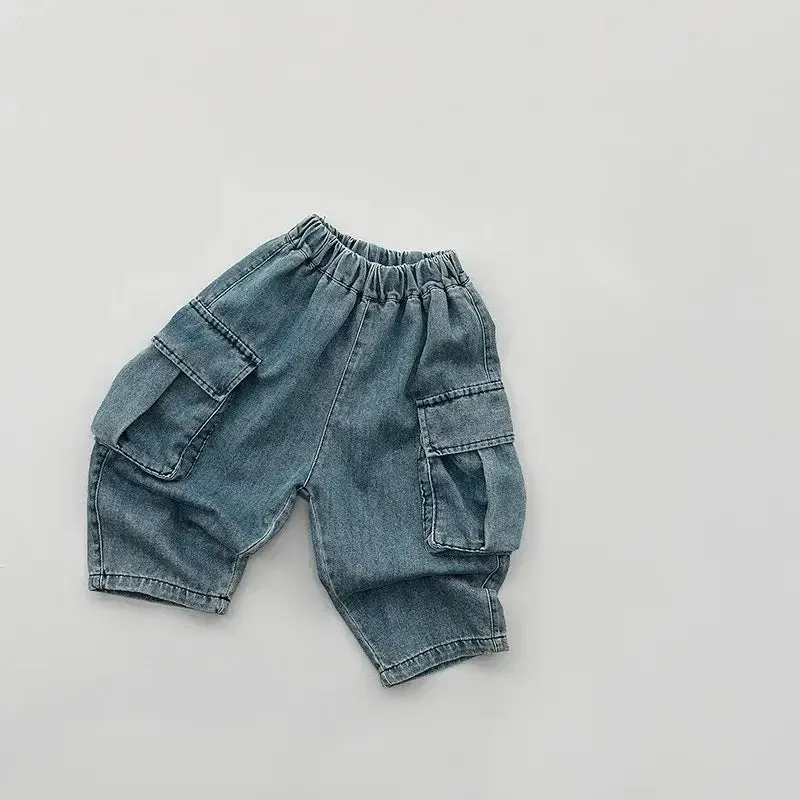 Children's Cargo Denim Pants