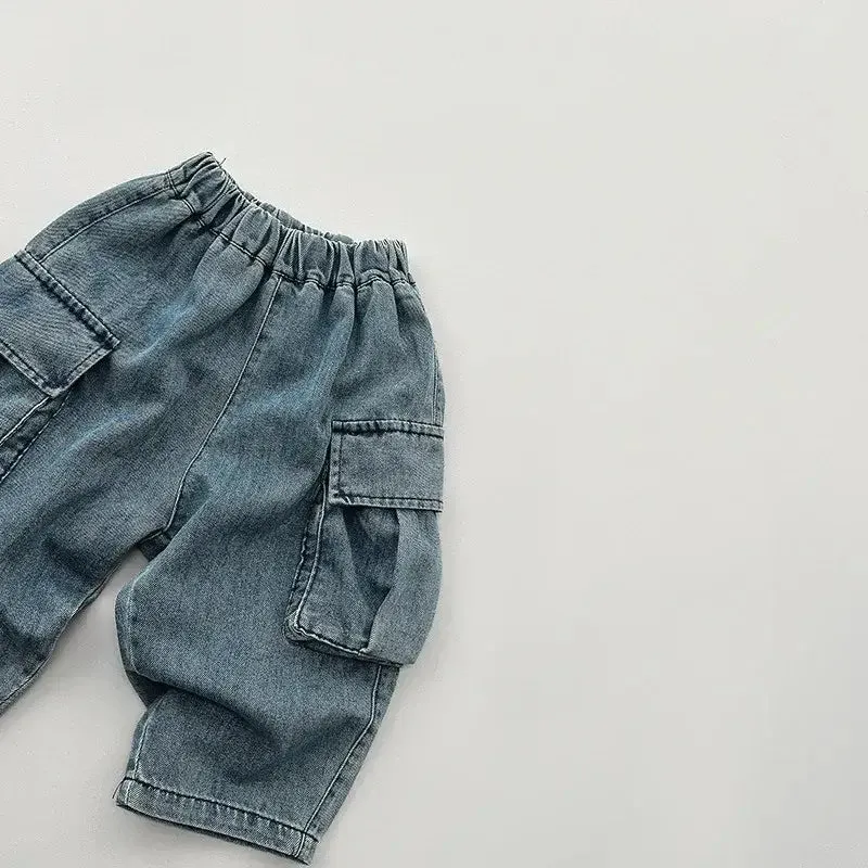 Children's Cargo Denim Pants