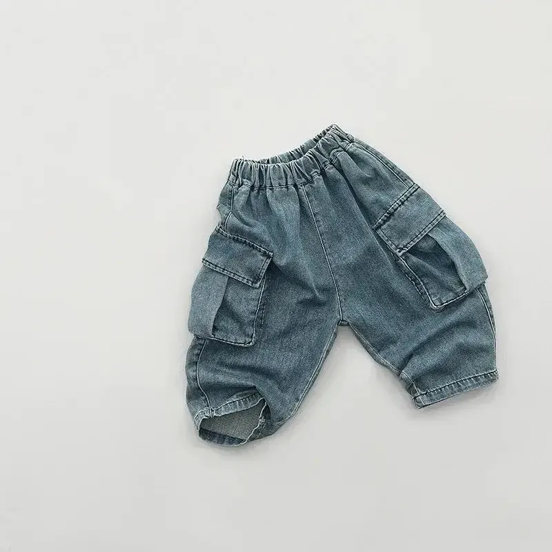 Children's Cargo Denim Pants