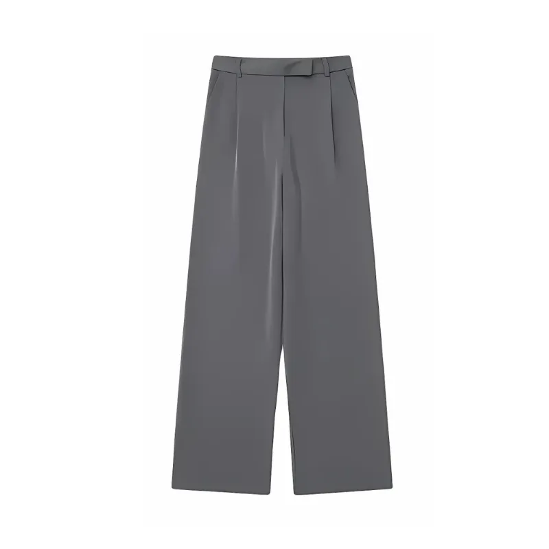 Classic Pleated Wide-Leg Trousers