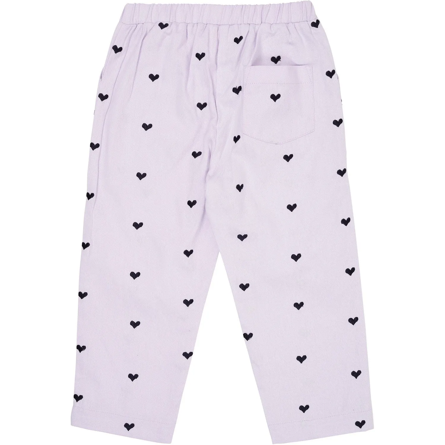 Copenhagen Colors Lavender W. Navy Hearts Twill Heart Pants