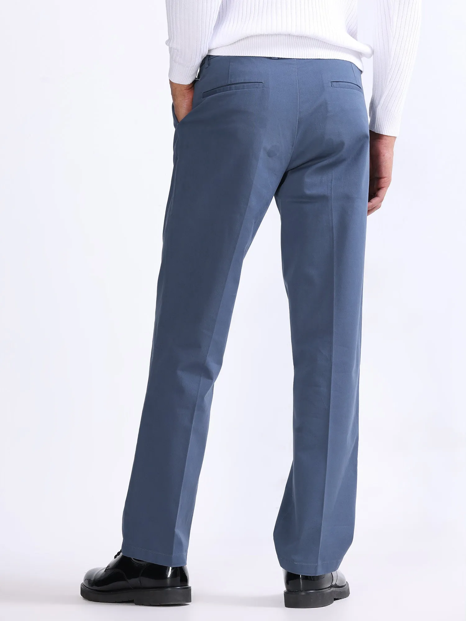 Duca Double Pleated Aqua Blue Relaxed Pant