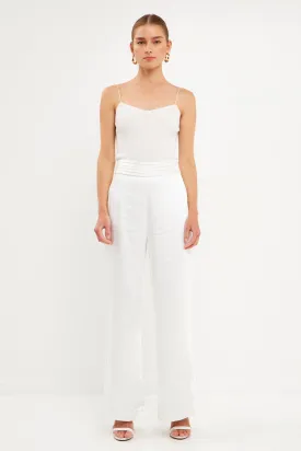 Endless Rose - Satin Tuxedo Wide Leg Trousers