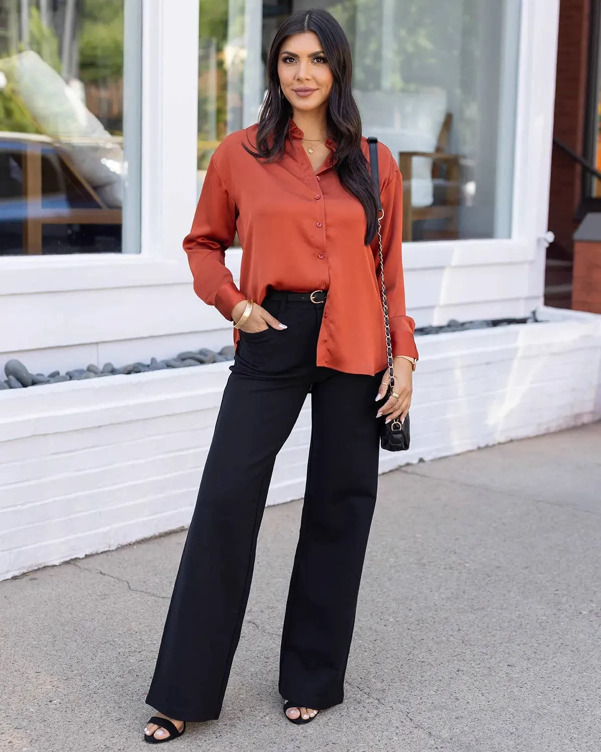 Fab-Fit Wide Leg Work Pant in Black