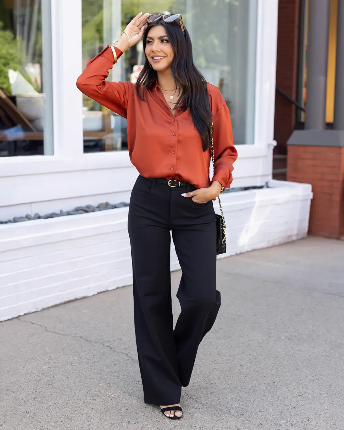 Fab-Fit Wide Leg Work Pant in Black