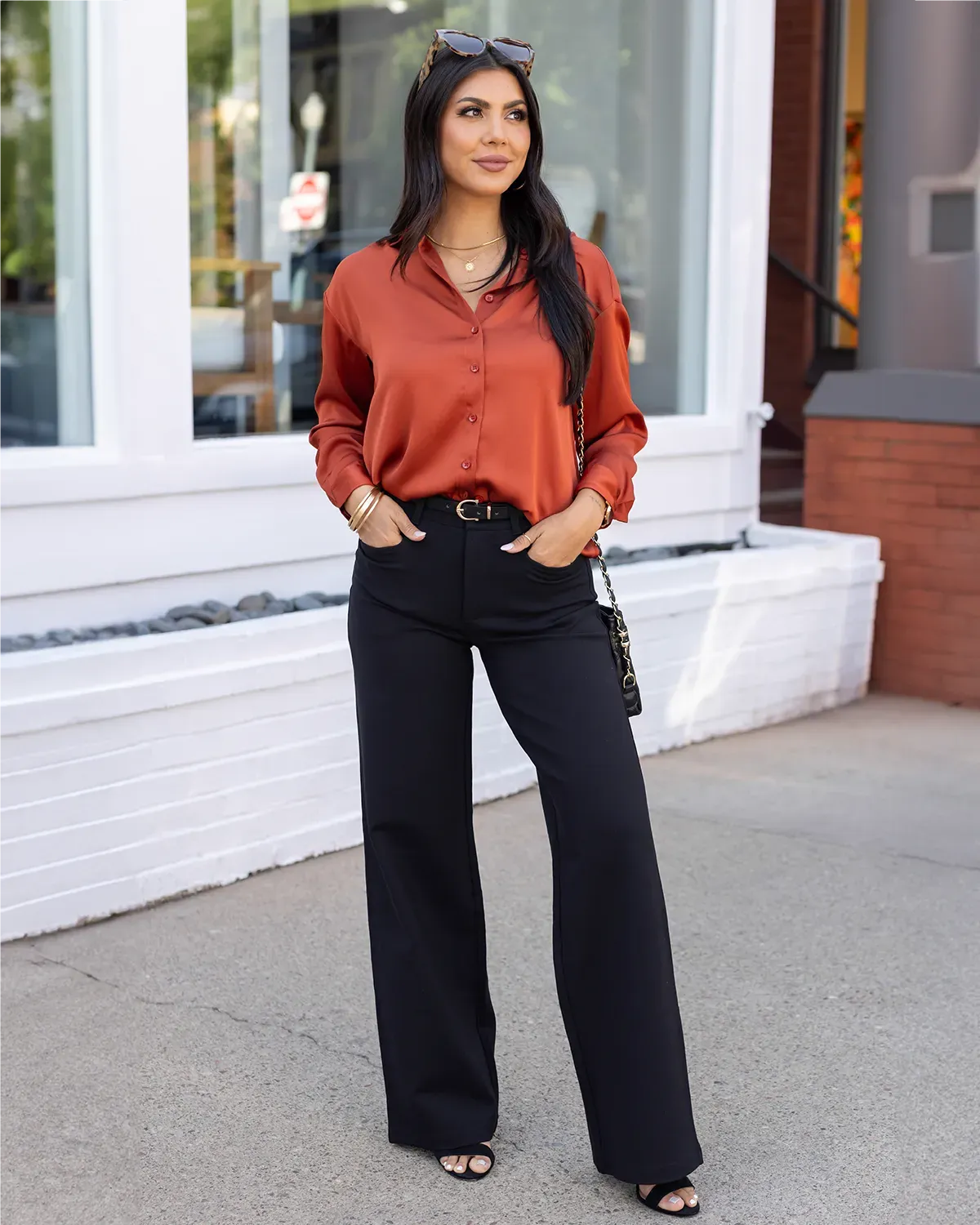 Fab-Fit Wide Leg Work Pant in Black