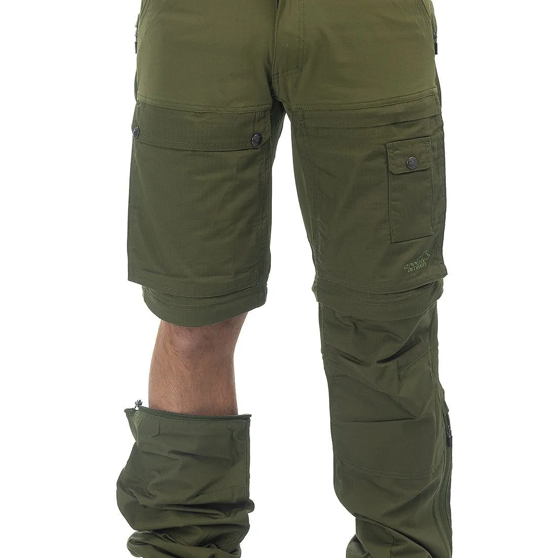 Flexible Zip-off Men Pant (Green)