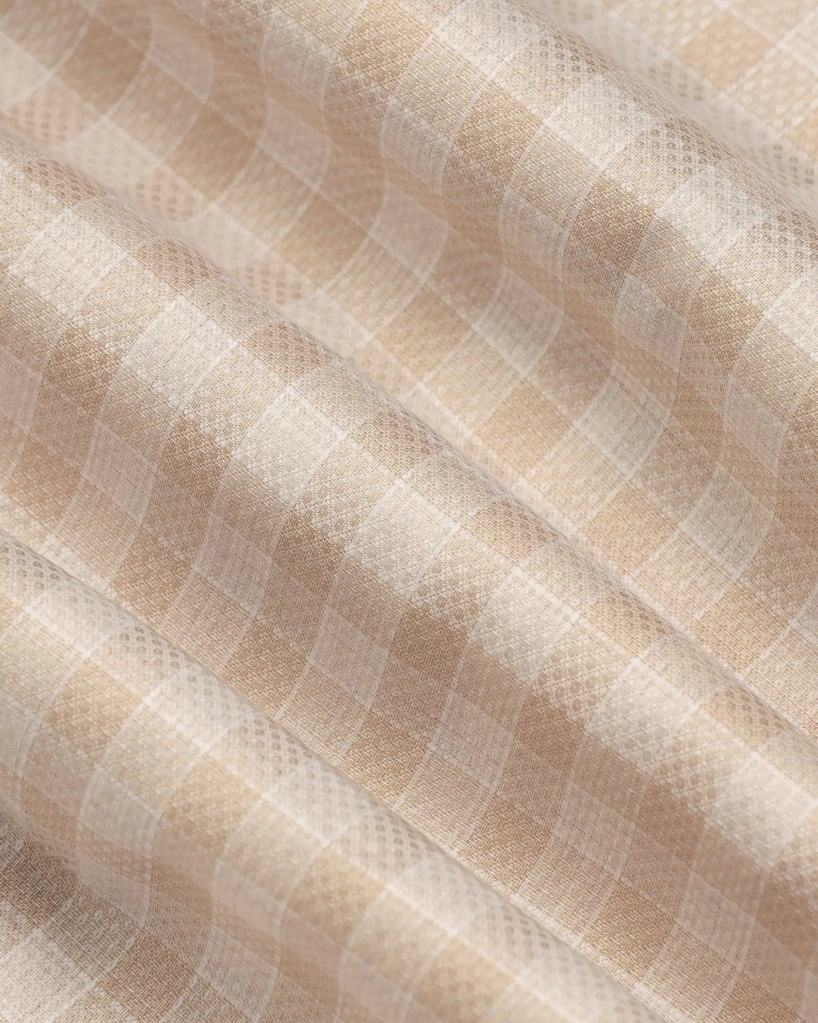 Formal Beige Check Shirt - Bacon