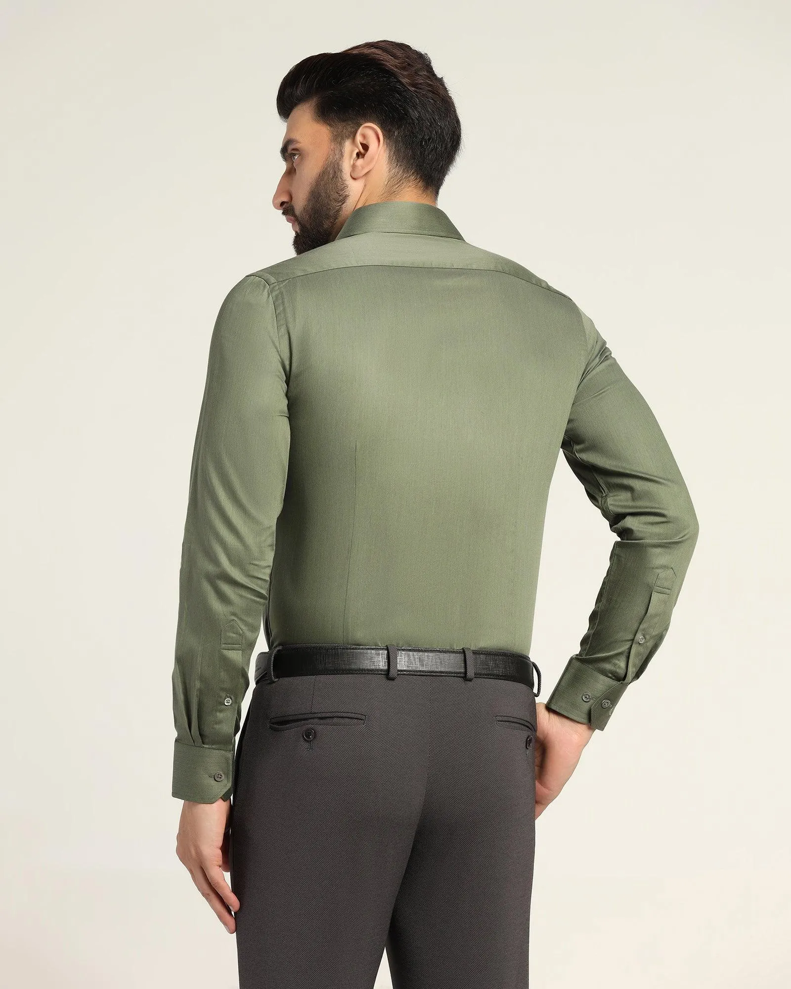 Formal Green Solid Shirt - Pascal