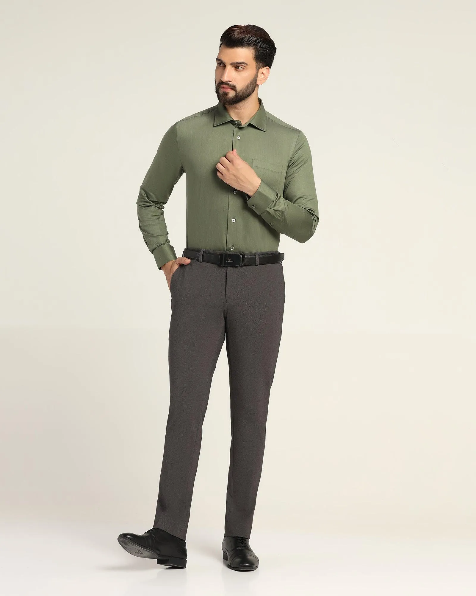 Formal Green Solid Shirt - Pascal