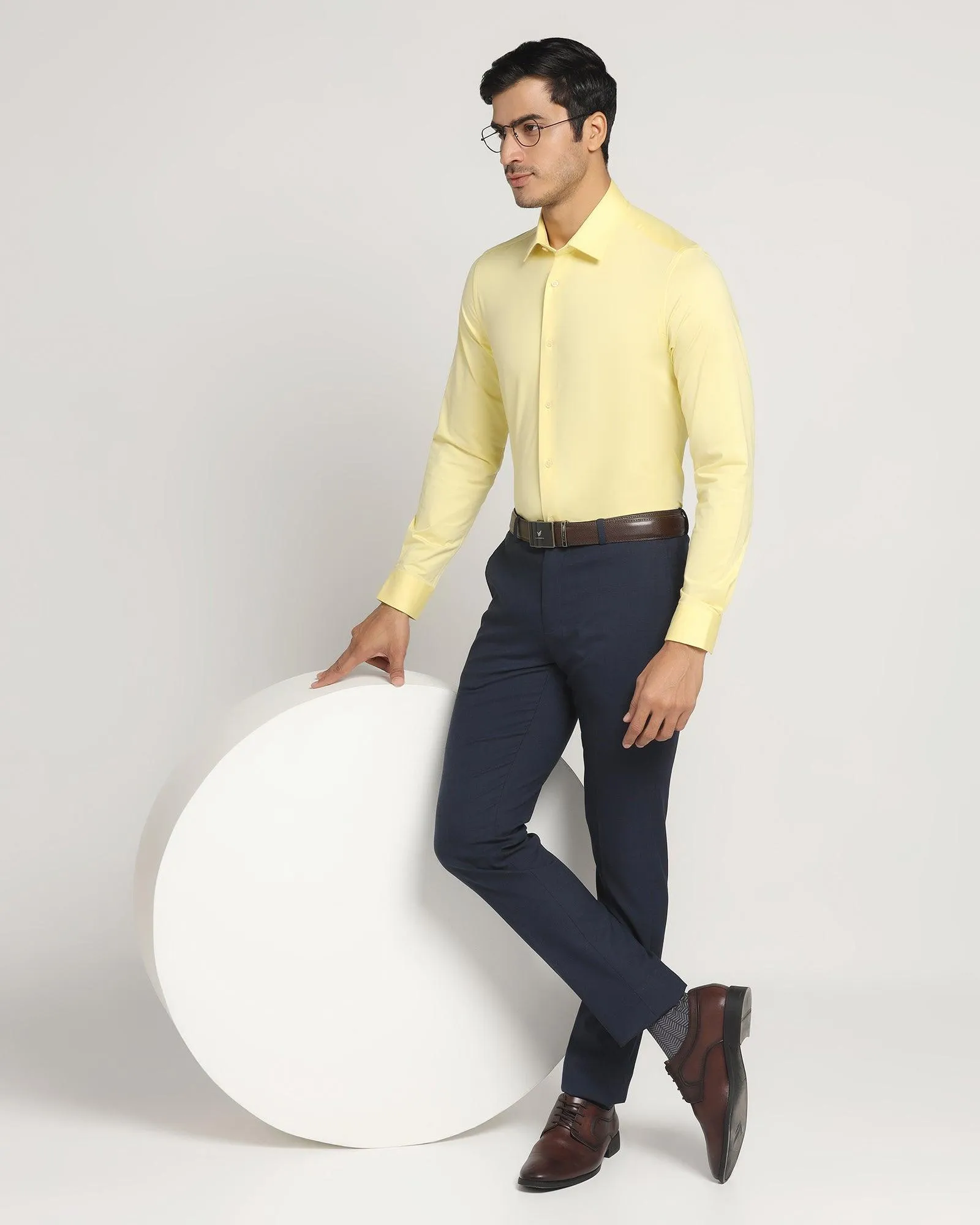 Formal Yellow Solid Shirt - Sofok