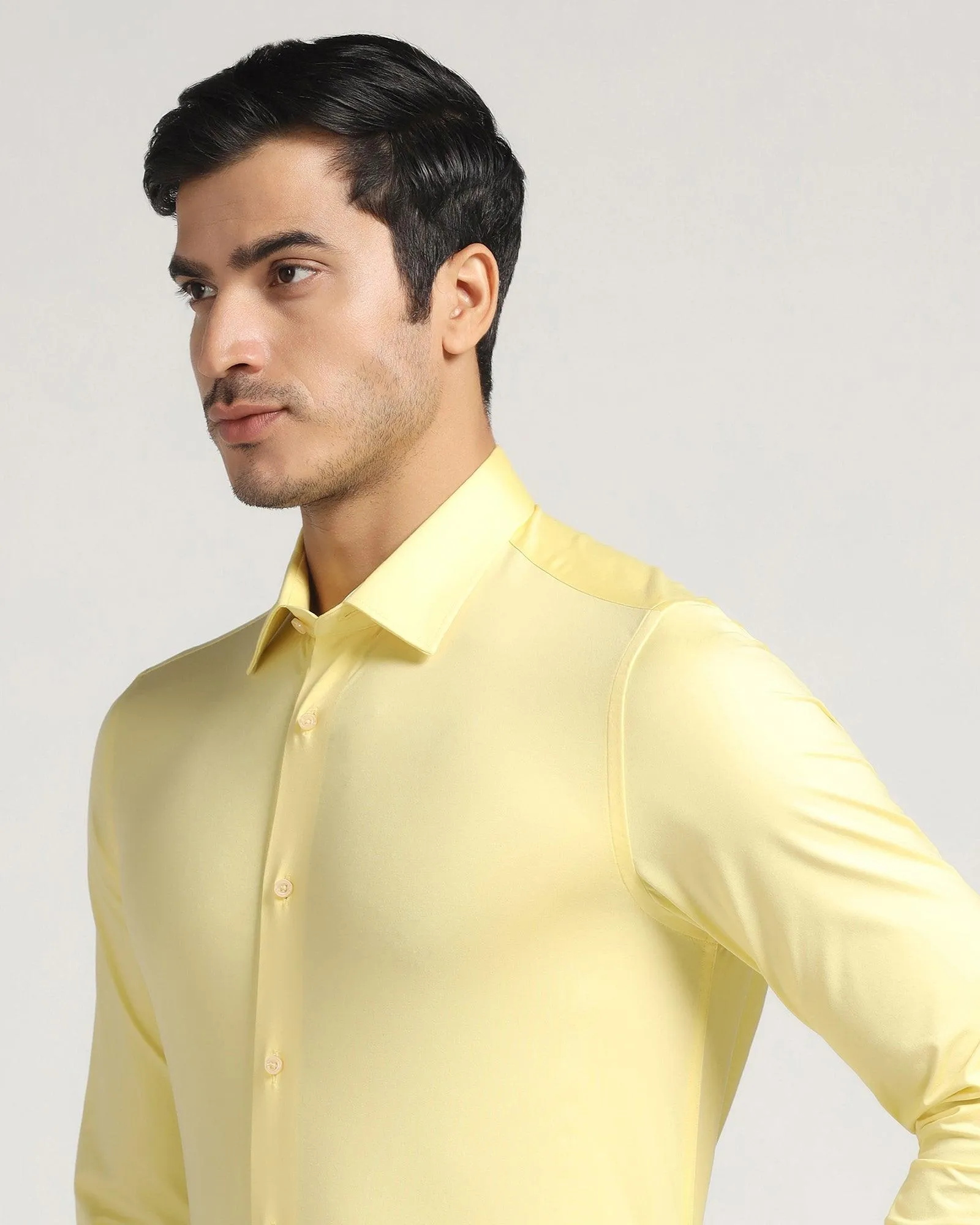 Formal Yellow Solid Shirt - Sofok