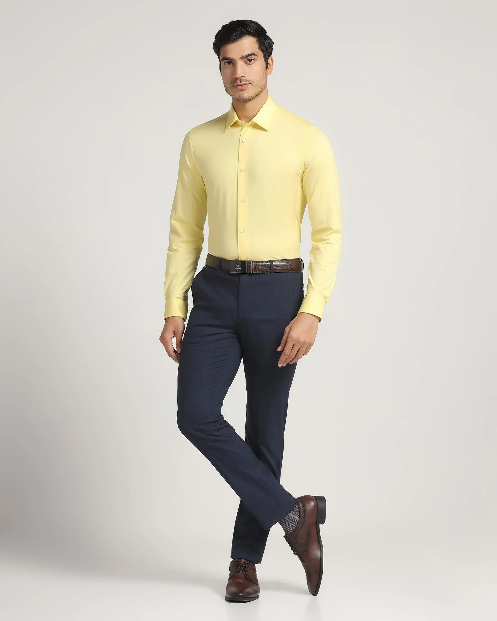 Formal Yellow Solid Shirt - Sofok