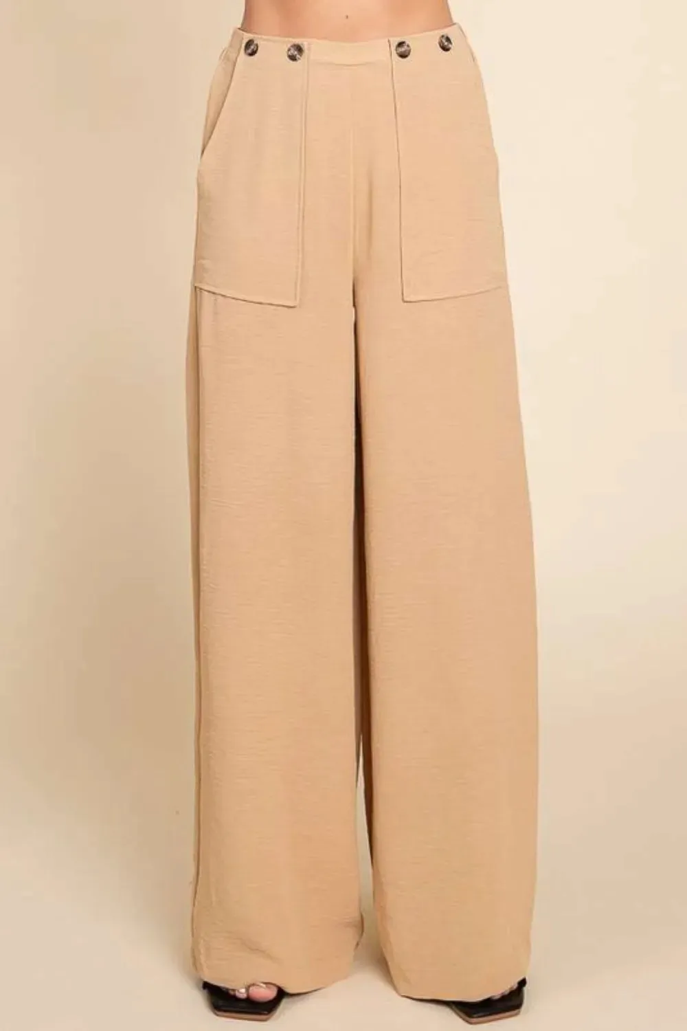 Full Size High Waist Wide Leg Cargo Pants