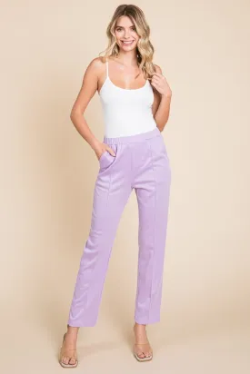 Full Size Pin Tuck Detail Slim Pants