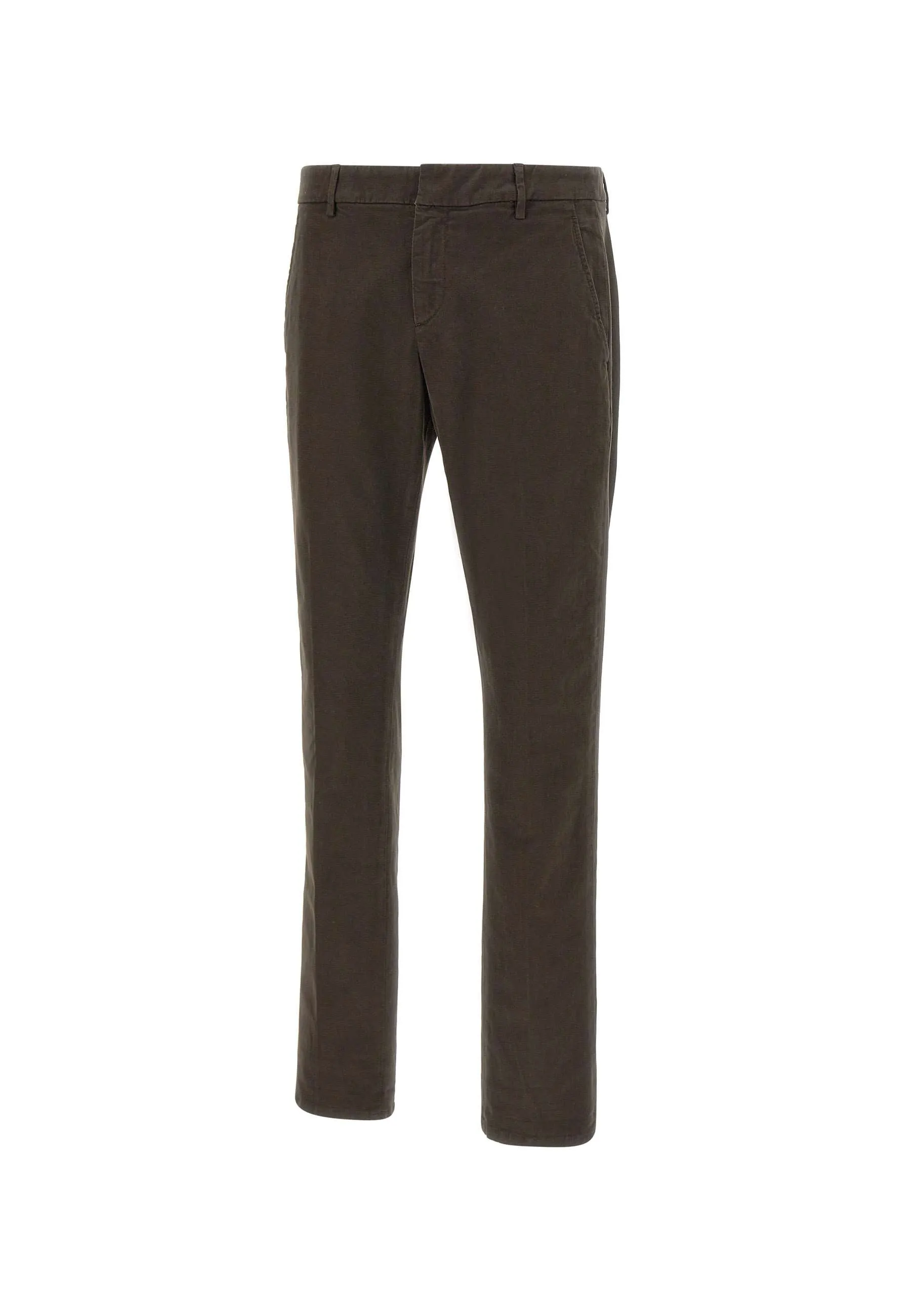 Gaubert Stretch Cotton Trousers in Chocolate