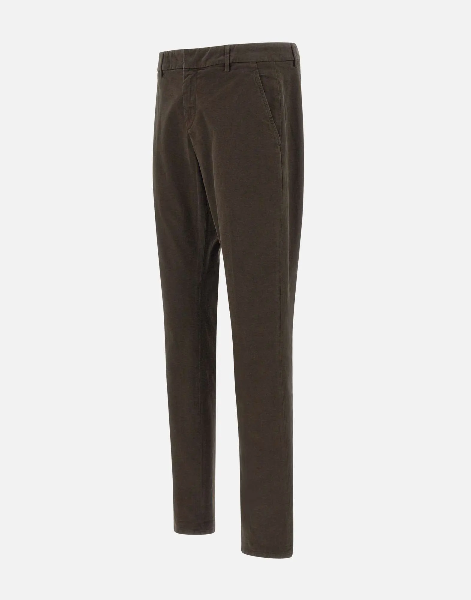 Gaubert Stretch Cotton Trousers in Chocolate