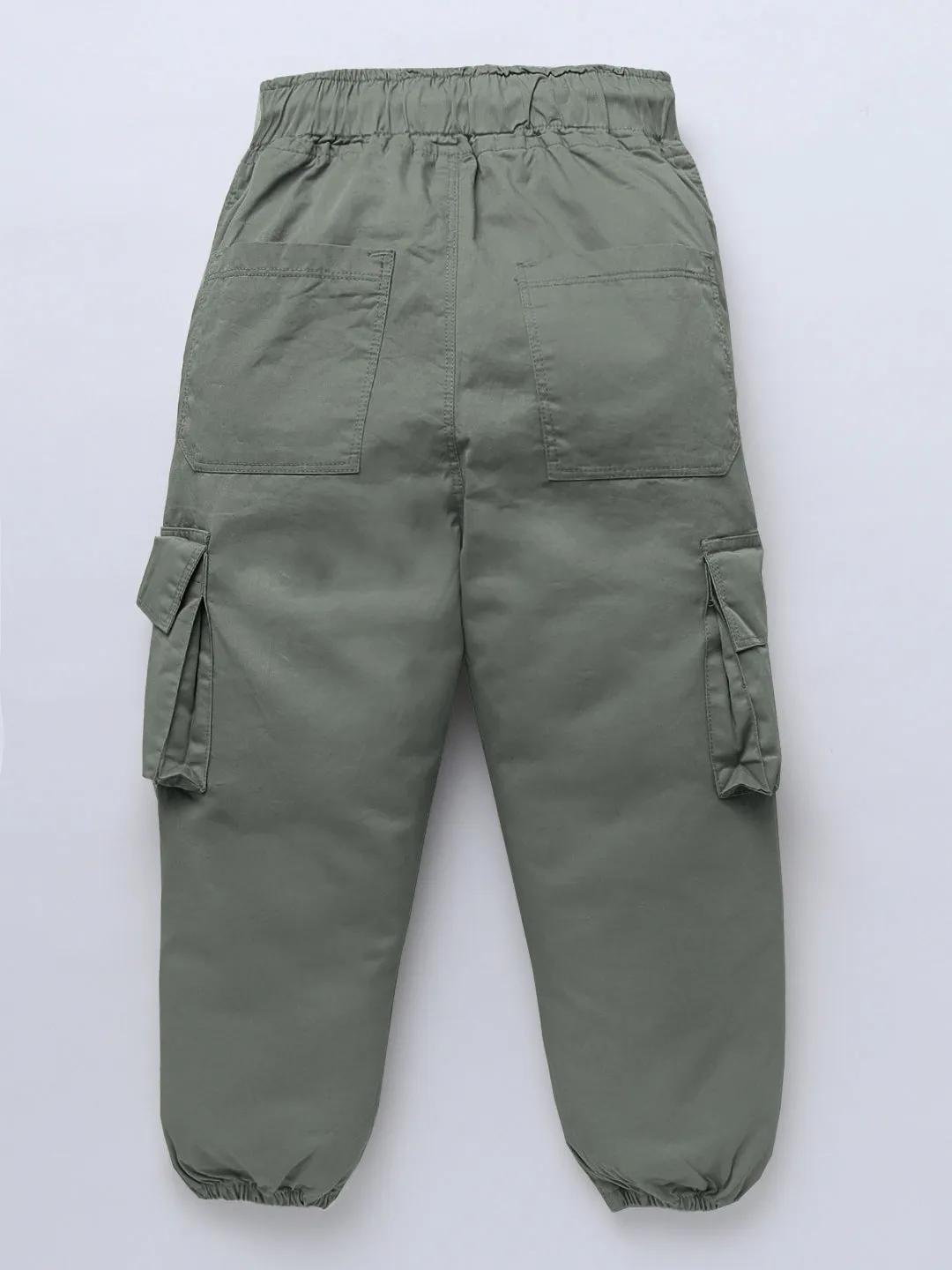 Girls Cotton Grey Cargo