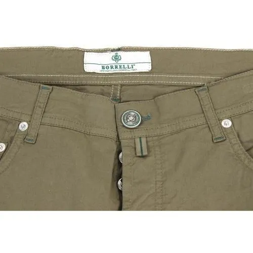 Green 34 EUR - INT. L Luigi Borrelli Mens Trousers 340 PP 27