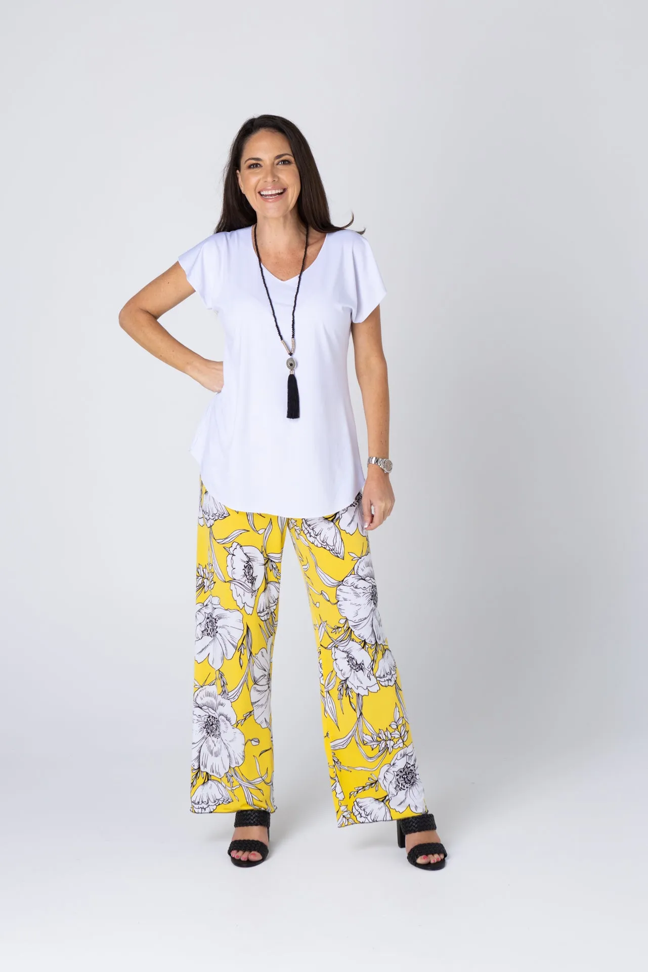 Honey Wide Leg Jersey Palazzo Pants