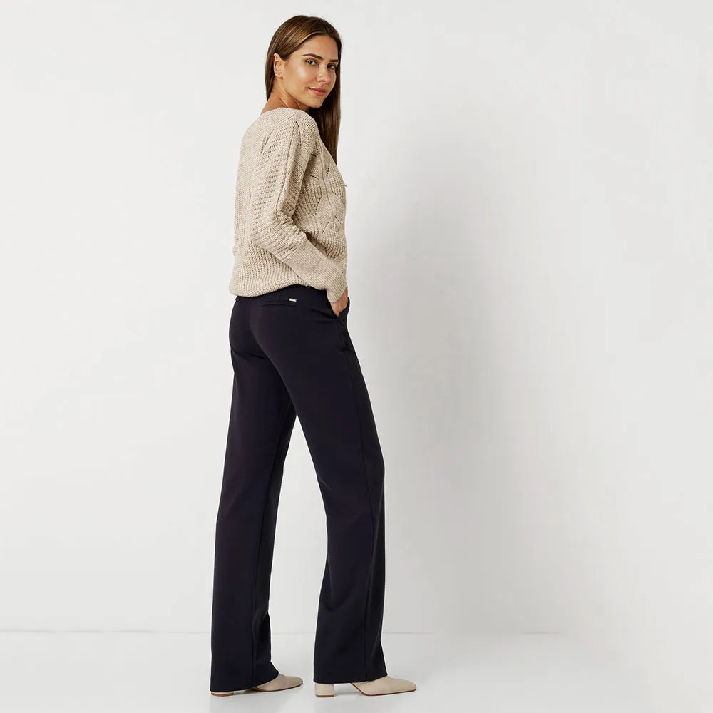 Jenny Dark Blue Wide Leg Trousers