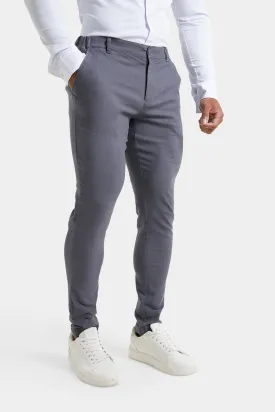 Linen-blend Trousers in Grey