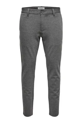 Mark Trousers - Striped Grey (stretch trousers)