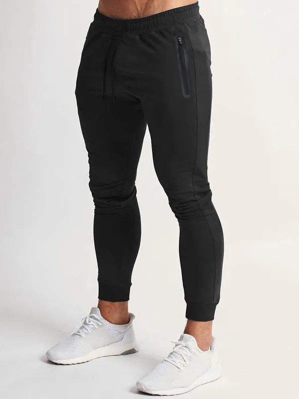 Men's Solid Color Tight Stretch Sports Jogger Pants