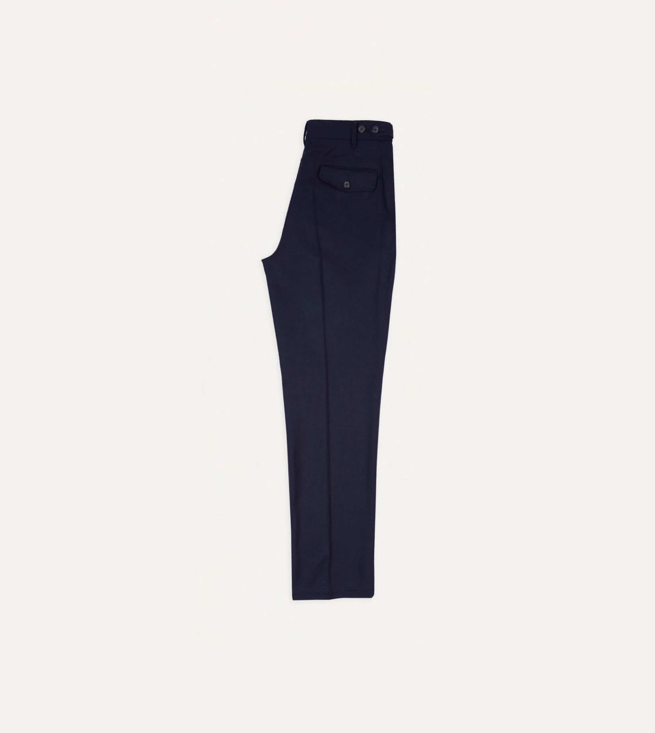 Navy Merino Wool Games Trouser